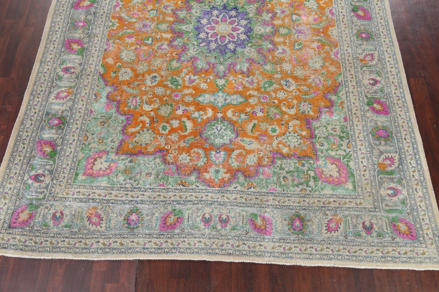 Floral Kashan Persian Area Rug 9x13