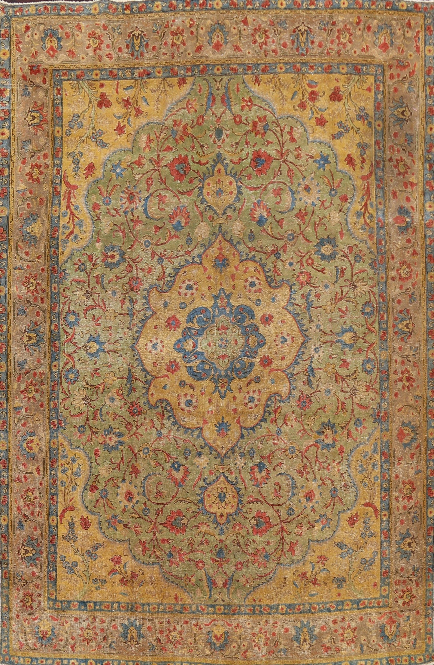 Floral Tabriz Persian Area Rug 10x13