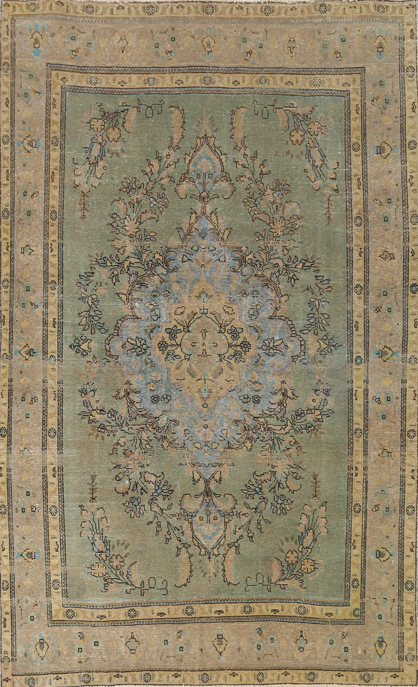 Floral Tabriz Persian Area Rug 7x9