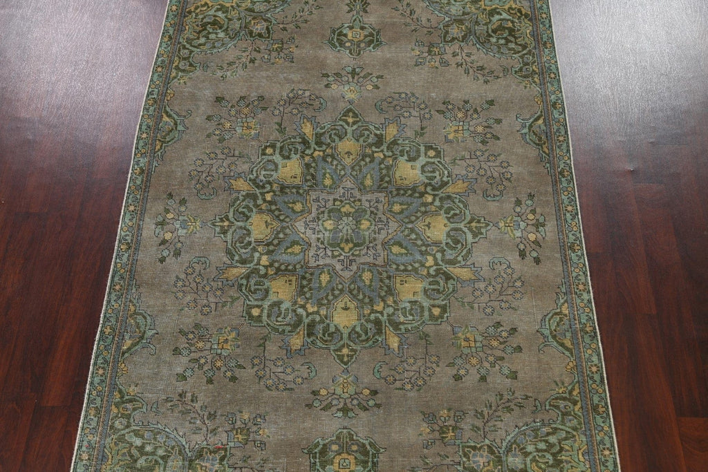 Vintage Wool Tabriz Persian Area Rug 6x10