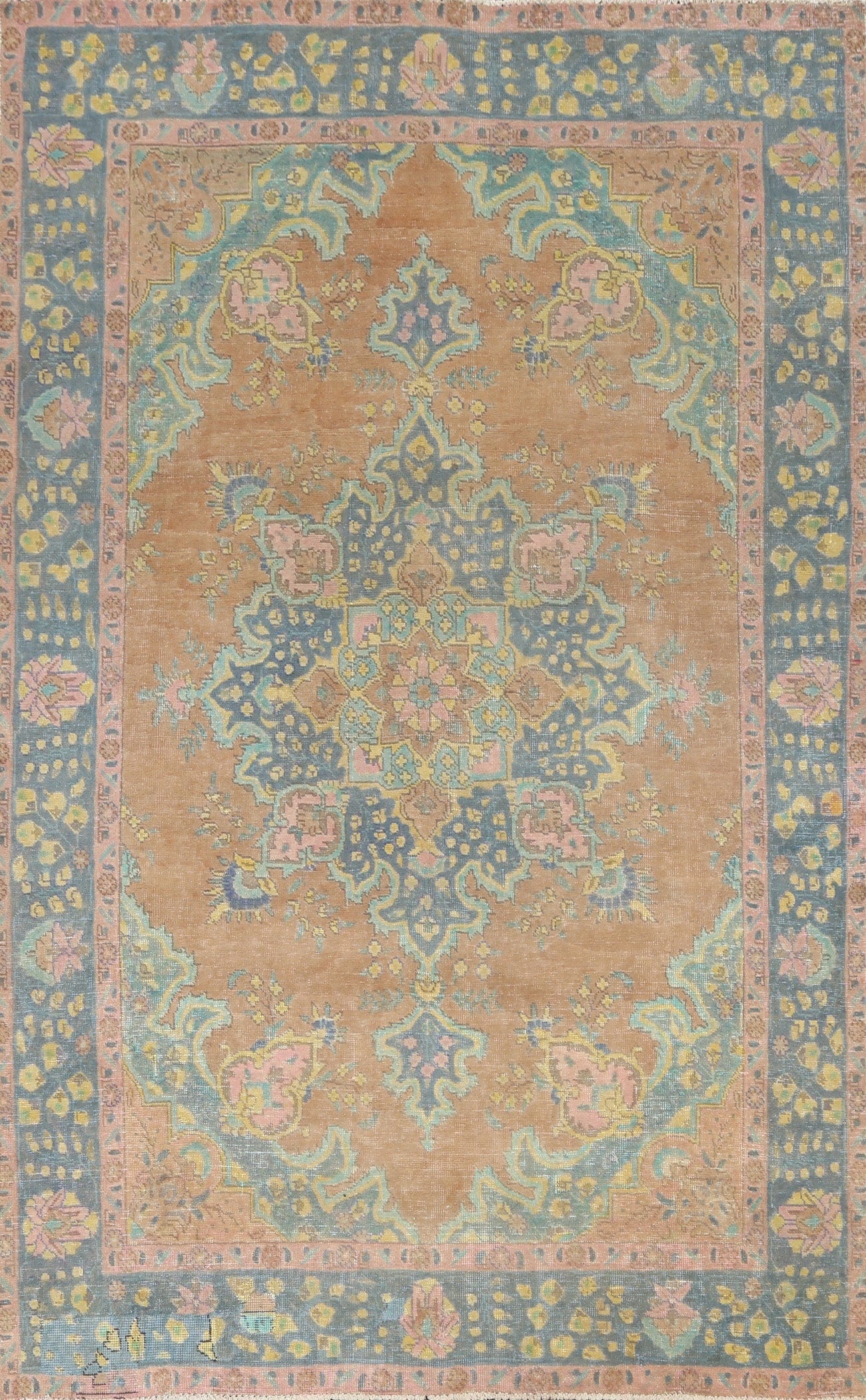 Floral Tabriz Persian Area Rug 6x9