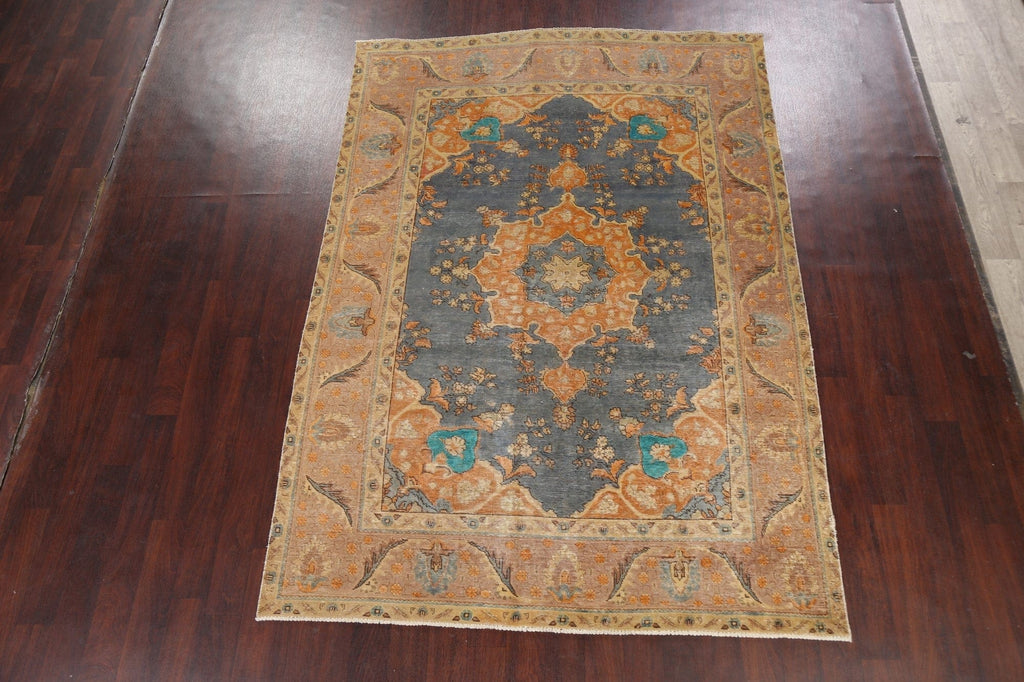 Floral Tabriz Persian Area Rug 6x9