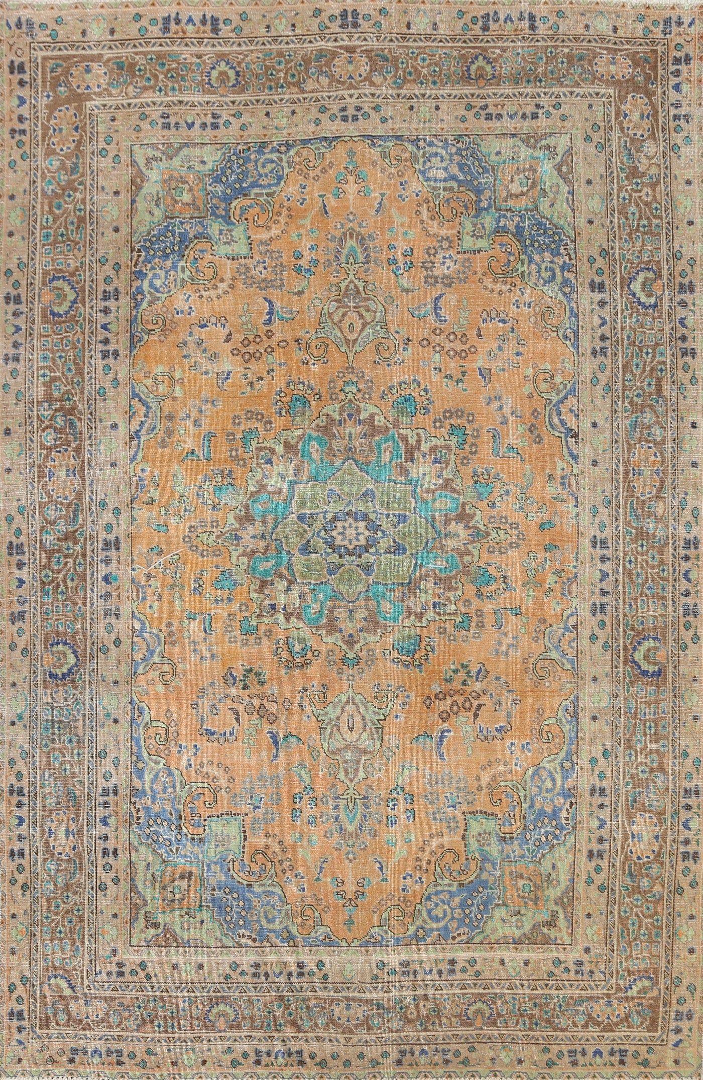 Floral Mashad Persian Area Rug 6x9