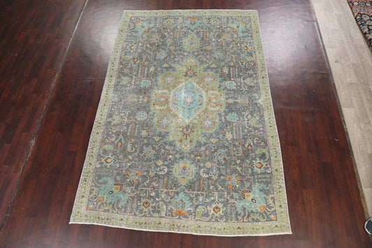 Geometric Tabriz Persian Area Rug 7x11