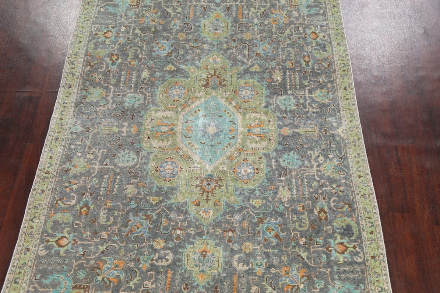 Geometric Tabriz Persian Area Rug 7x11