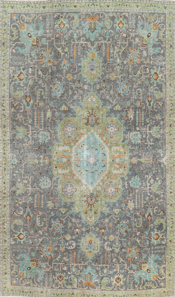 Geometric Tabriz Persian Area Rug 7x11