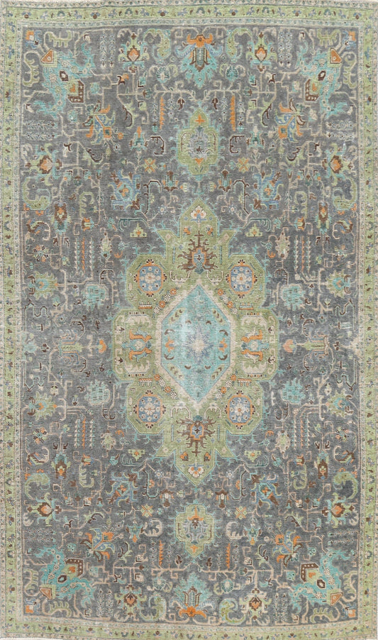 Geometric Tabriz Persian Area Rug 7x11