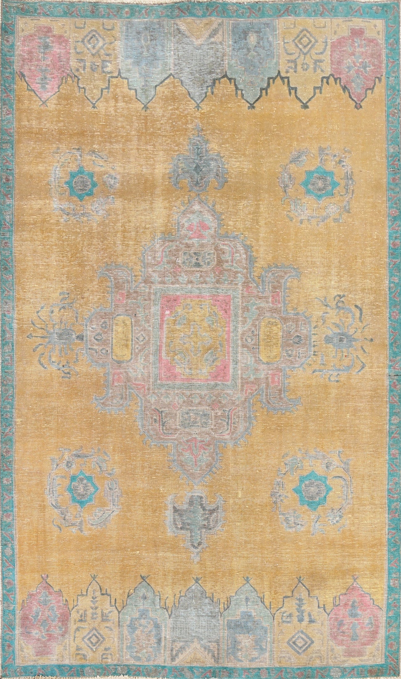 Geometric Tabriz Persian Area Rug 6x9