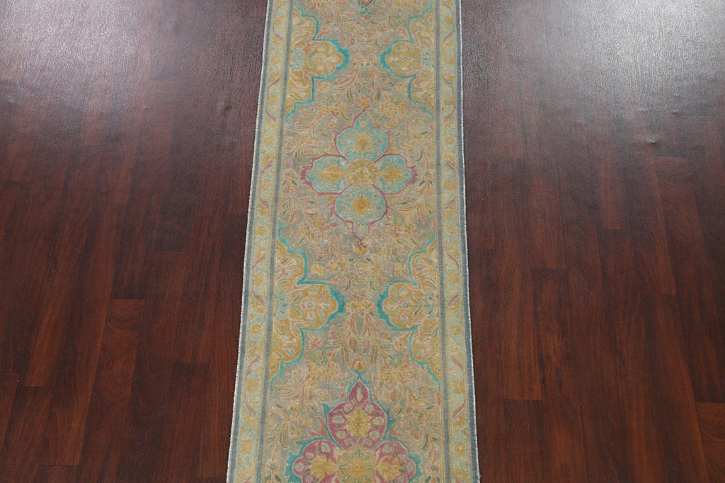 Floral Tabriz Persian Runner Rug 3x11