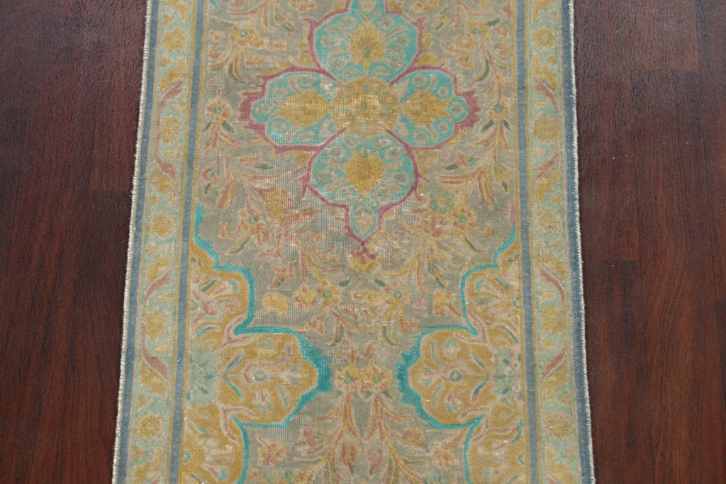 Floral Tabriz Persian Runner Rug 3x11