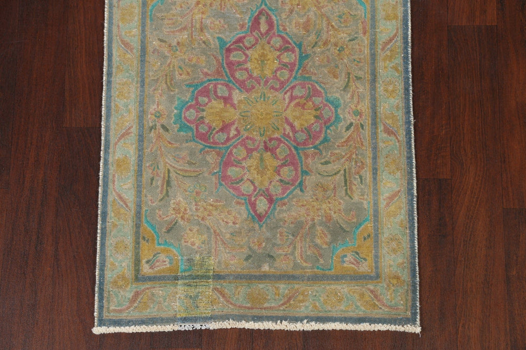 Floral Tabriz Persian Runner Rug 3x11