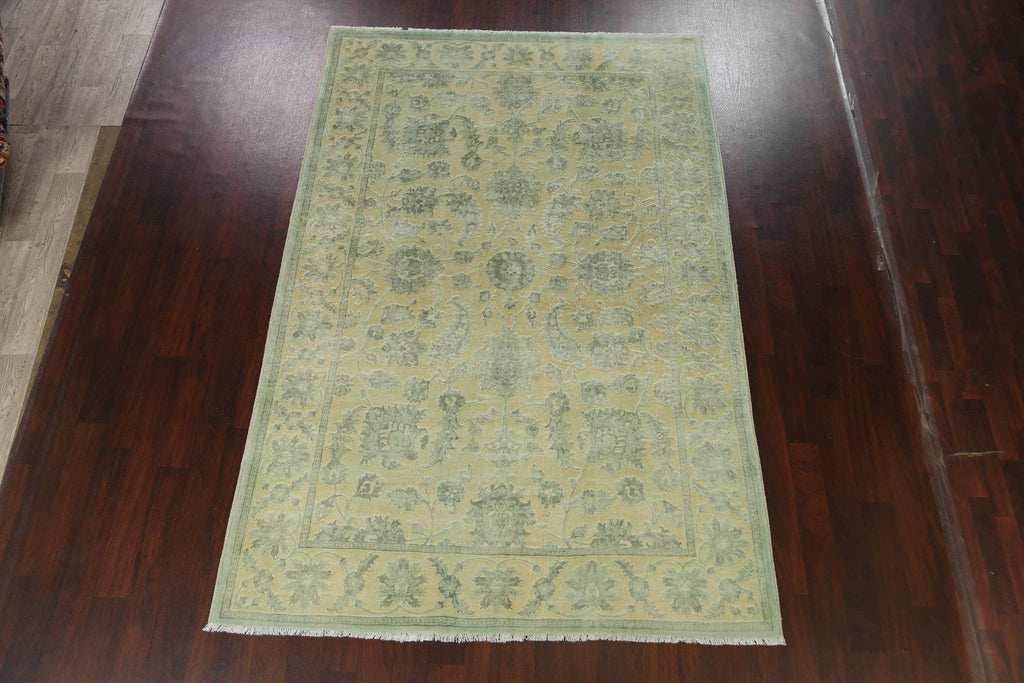 Vegetable Dye Carved Chobi Oriental Area Rug 7x10