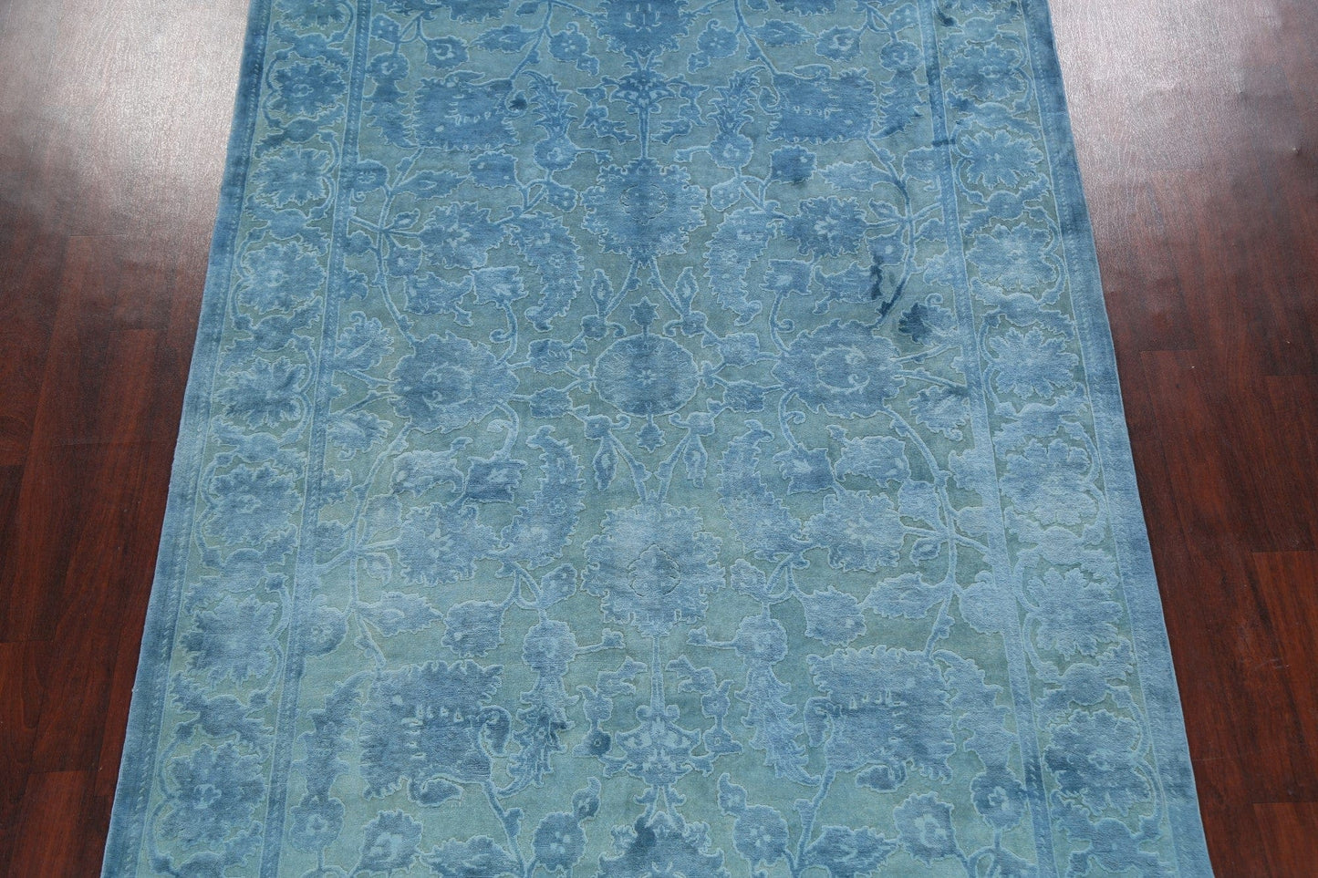 Vegetable Dye Carved Oushak Chobi Oriental Area Rug 7x10