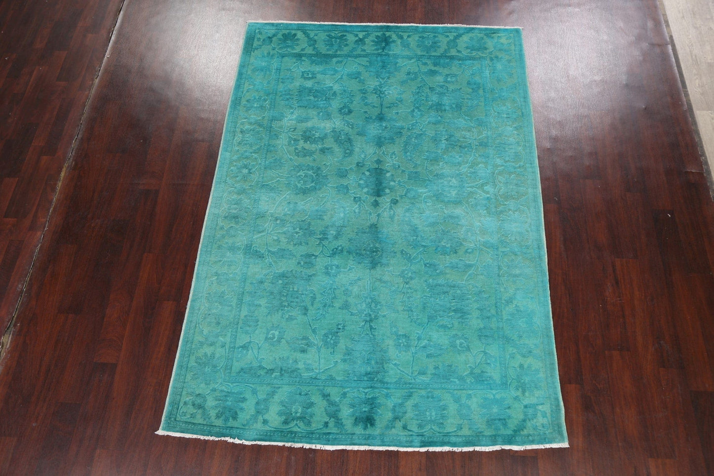 Vegetable Dye Carved Oushak Chobi Oriental Area Rug 6x9