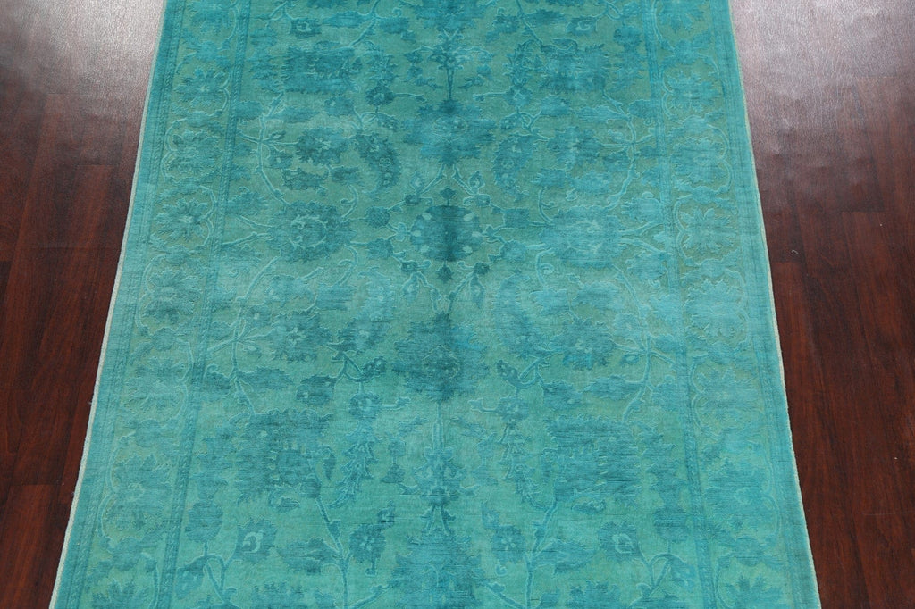 Vegetable Dye Carved Oushak Chobi Oriental Area Rug 6x9