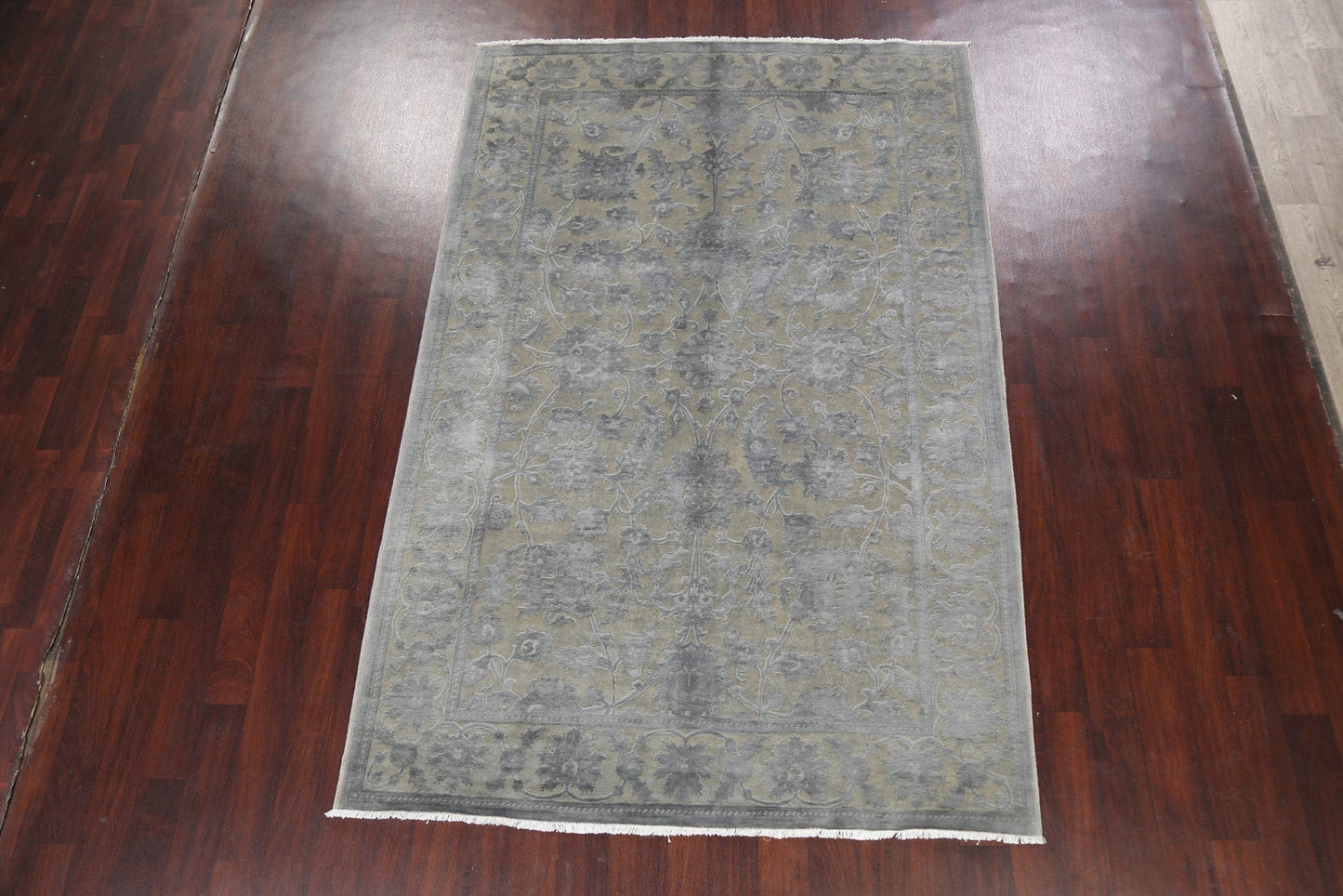 Vegetable Dye Carved Oushak Chobi Oriental Area Rug 6x9