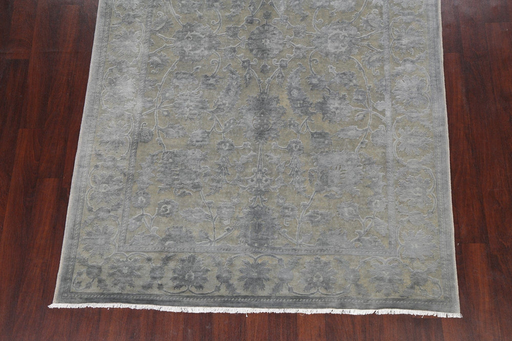 Vegetable Dye Carved Oushak Chobi Oriental Area Rug 6x9