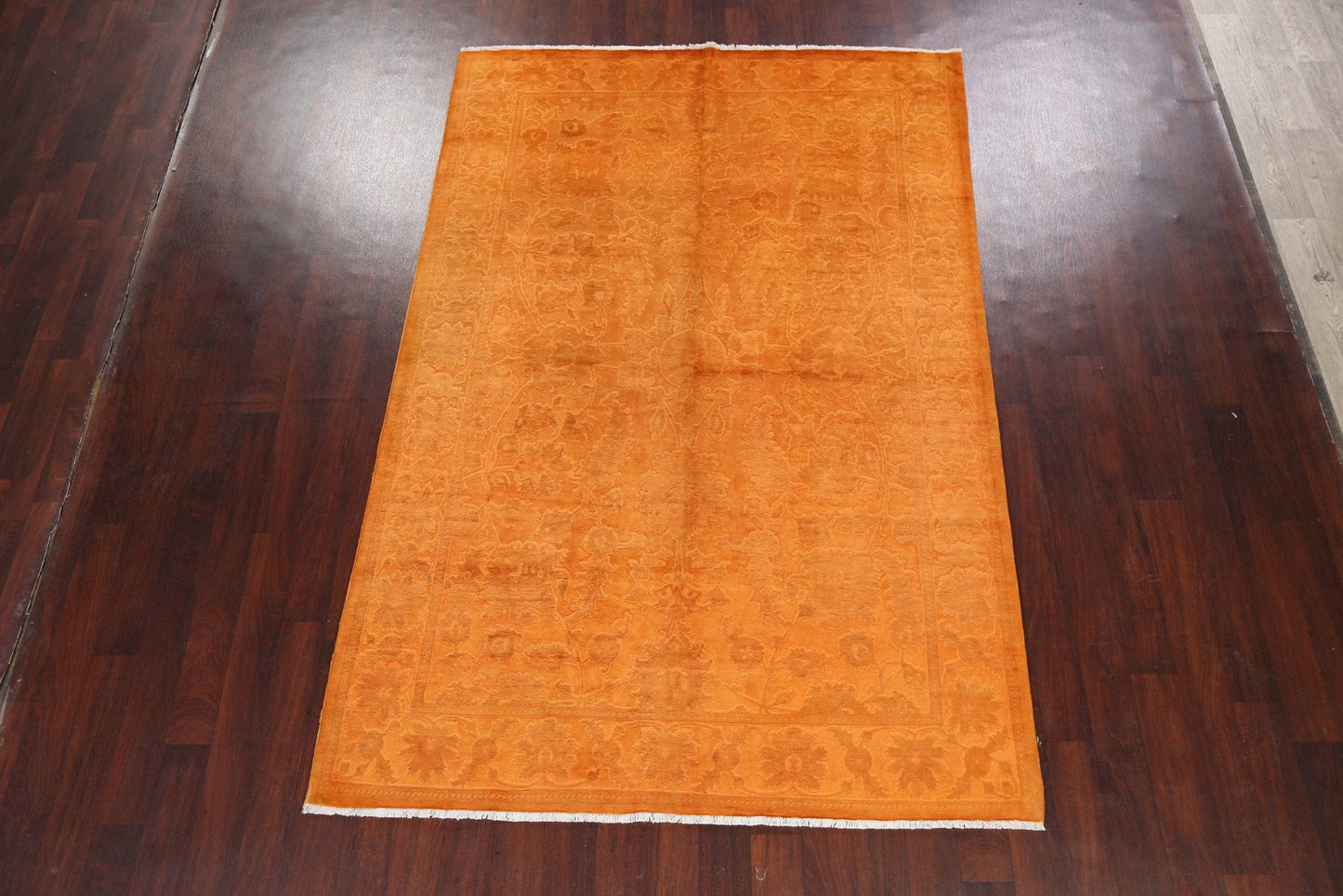 Vegetable Dye Carved Oushak Chobi Oriental Area Rug 6x9