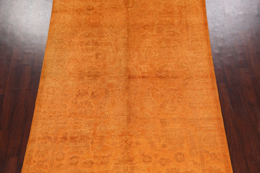 Vegetable Dye Carved Oushak Chobi Oriental Area Rug 6x9