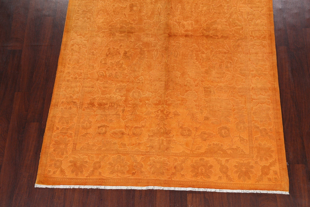 Vegetable Dye Carved Oushak Chobi Oriental Area Rug 6x9