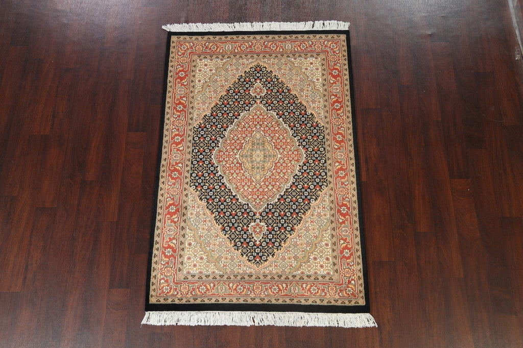 Vegetable Dye Geometric Tabriz Mahi Oriental Area Rug 4x6