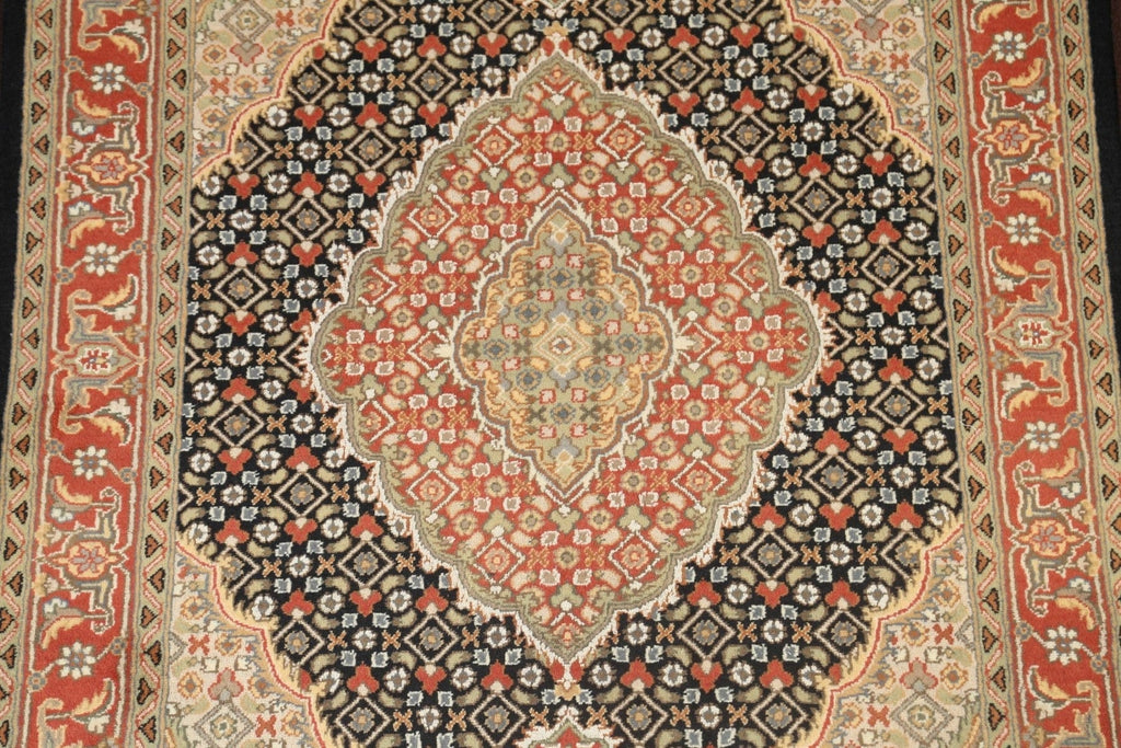 Vegetable Dye Geometric Tabriz Mahi Oriental Area Rug 4x6