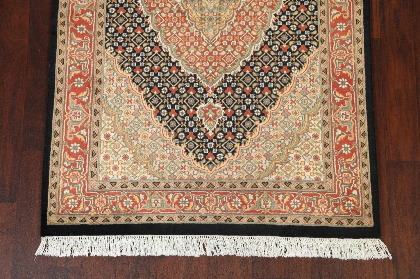 Vegetable Dye Geometric Tabriz Mahi Oriental Area Rug 4x6