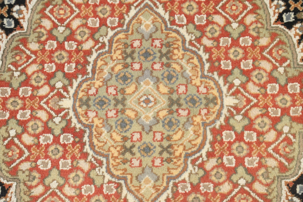 Vegetable Dye Geometric Tabriz Mahi Oriental Area Rug 4x6