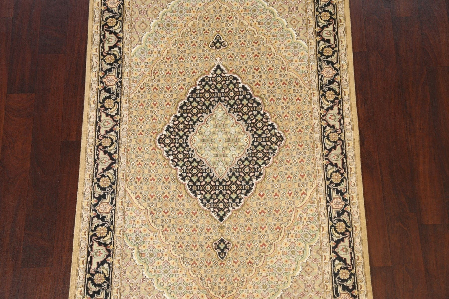 Vegetable Dye Geometric Tabriz Mahi Oriental Area Rug 4x6