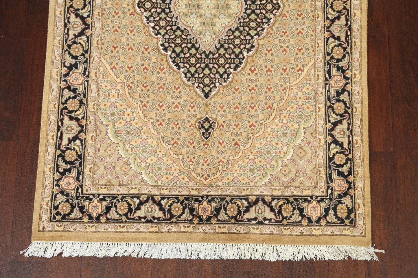 Vegetable Dye Geometric Tabriz Mahi Oriental Area Rug 4x6