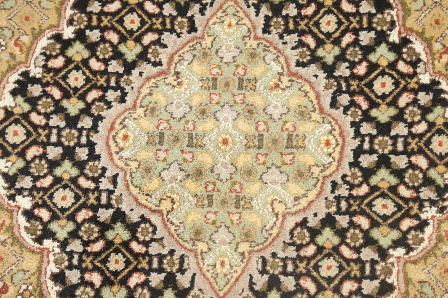 Vegetable Dye Geometric Tabriz Mahi Oriental Area Rug 4x6