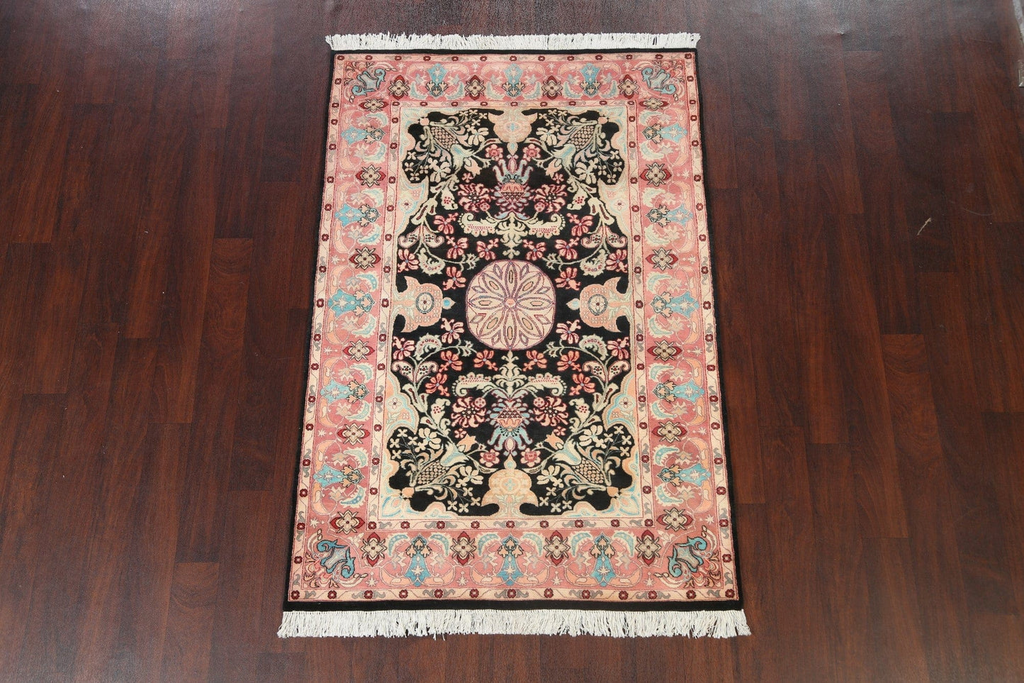 Vegetable Dye Floral Tabriz Oriental Area Rug 4x6