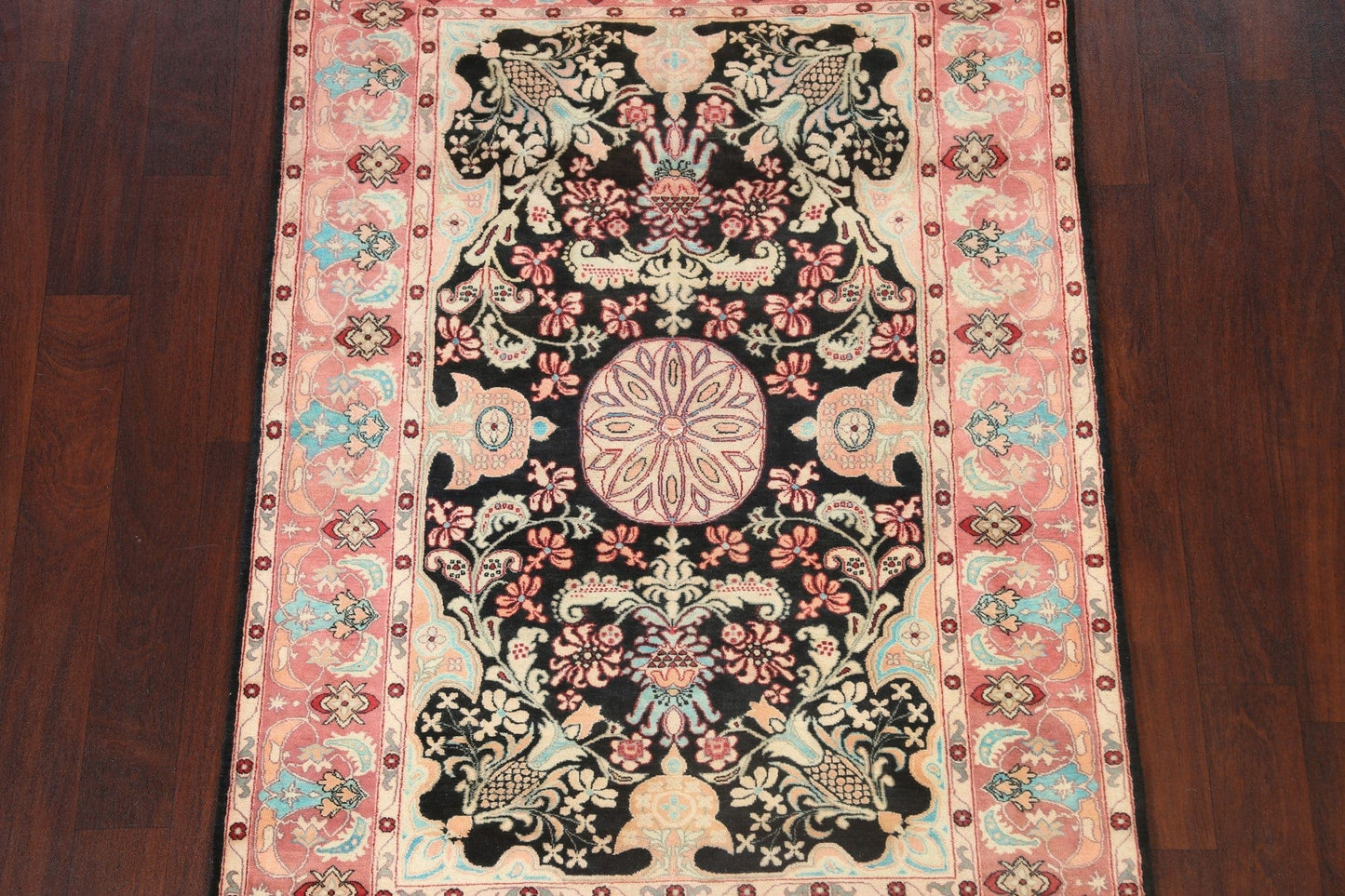 Vegetable Dye Floral Tabriz Oriental Area Rug 4x6