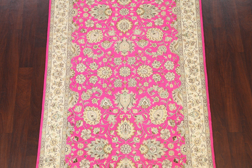 Vegetable Dye Floral Tabriz Oriental Area Rug 5x7