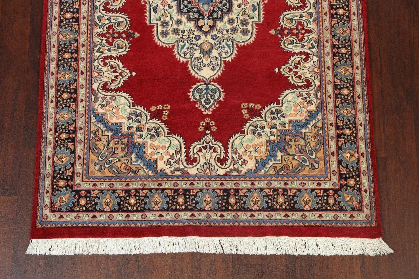 100% Vegetable Dye Red Tabriz Oriental Area Rug 5x7