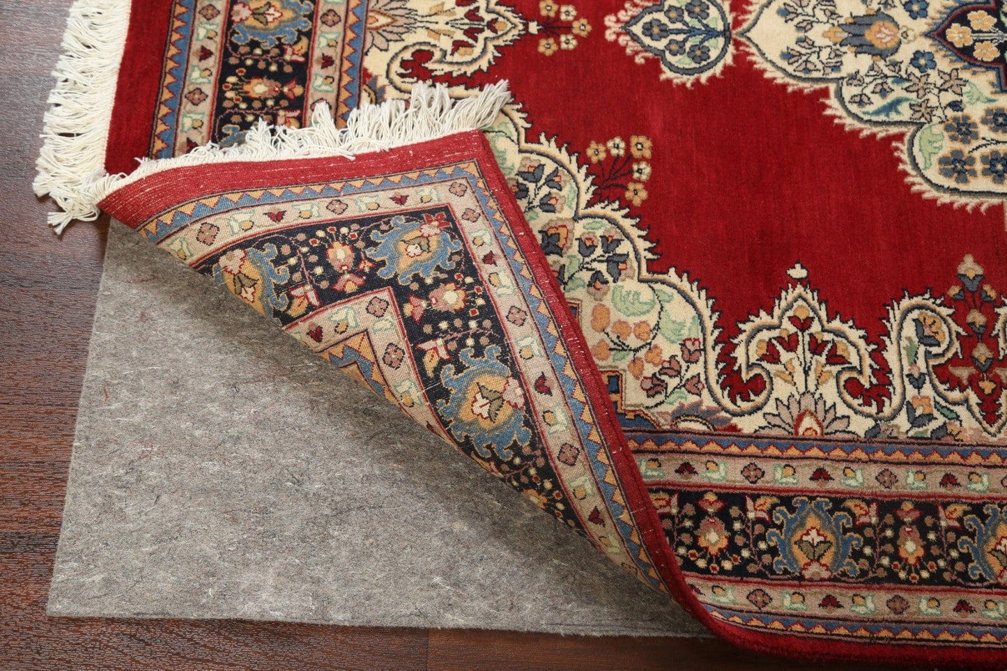 100% Vegetable Dye Red Tabriz Oriental Area Rug 5x7