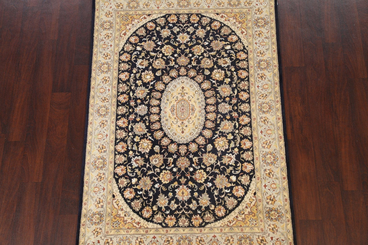 Vegetable Dye Floral Tabriz Oriental Area Rug 4x6