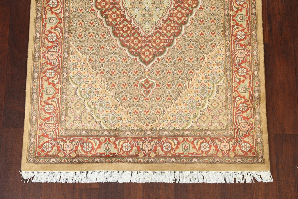 Vegetable Dye Geometric Tabriz Mahi Oriental Area Rug 4x6