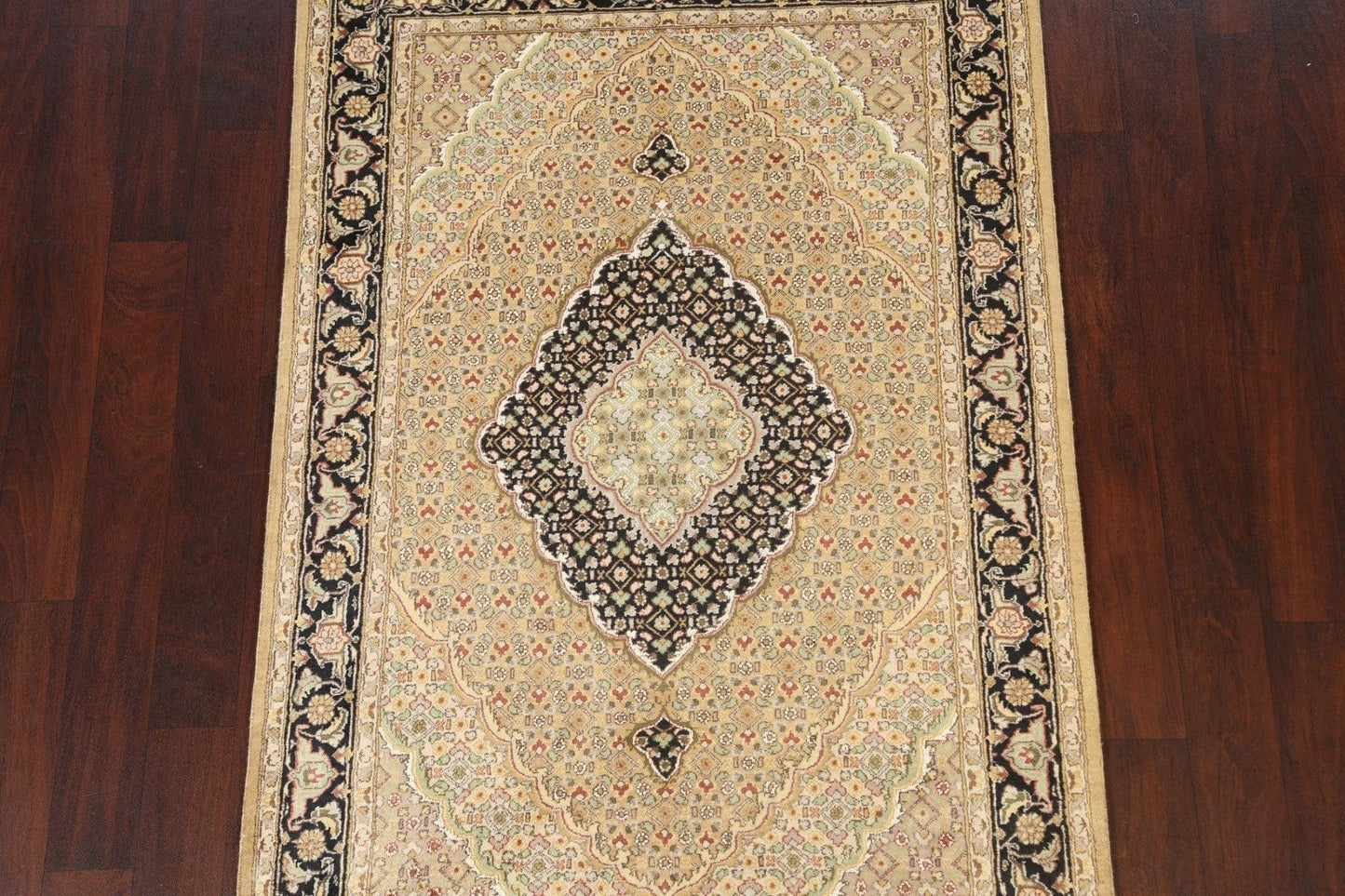 Vegetable Dye Geometric Tabriz Mahi Oriental Area Rug 4x6