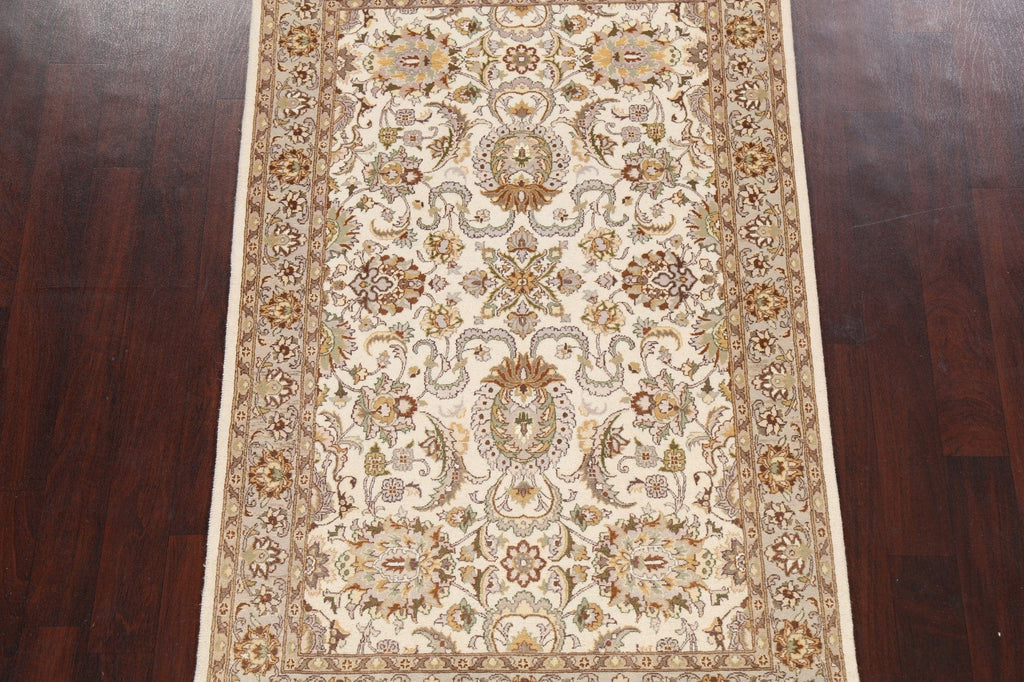 Vegetable Dye Floral Tabriz Oriental Area Rug 4x6