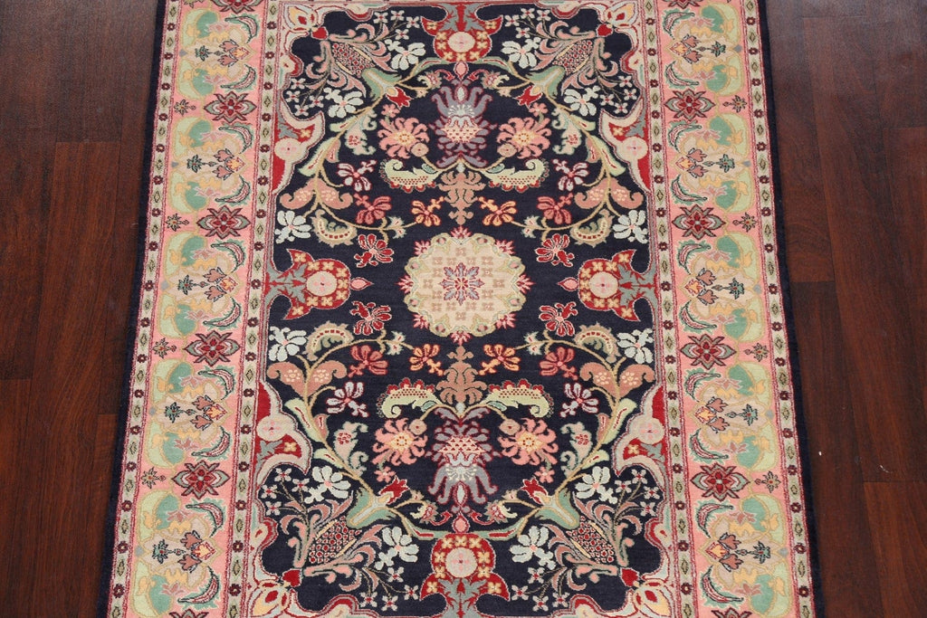 Vegetable Dye Floral Tabriz Oriental Area Rug 4x6