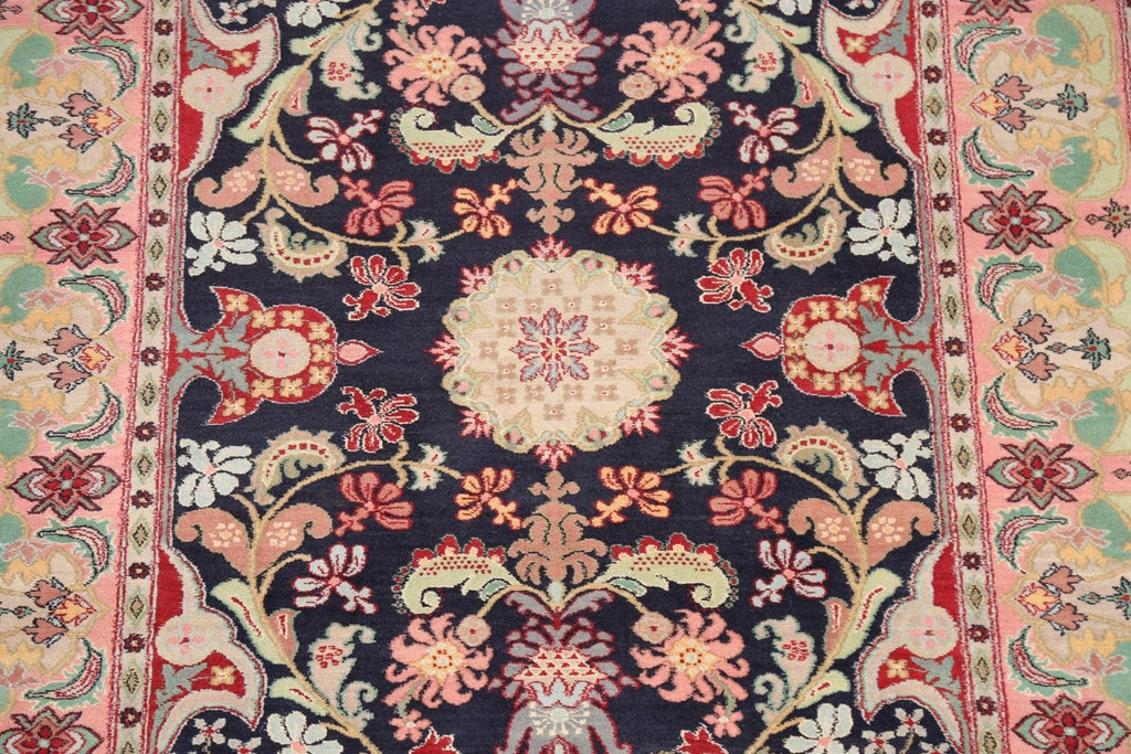 Vegetable Dye Floral Tabriz Oriental Area Rug 4x6