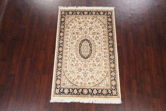 Vegetable Dye Floral Tabriz Oriental Area Rug 4x6