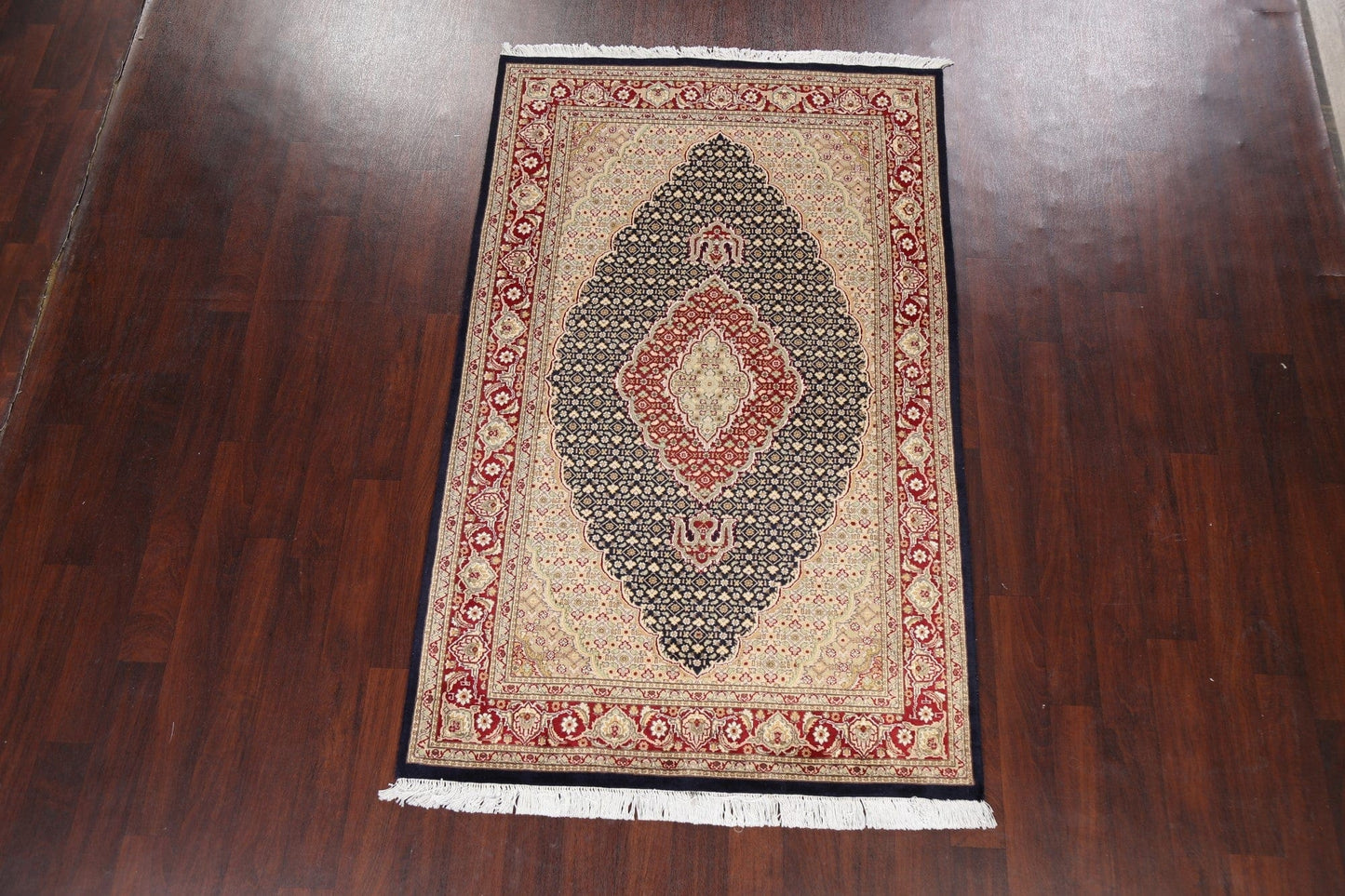 Vegetable Dye Geometric Tabriz Mahi Oriental Area Rug 4x7