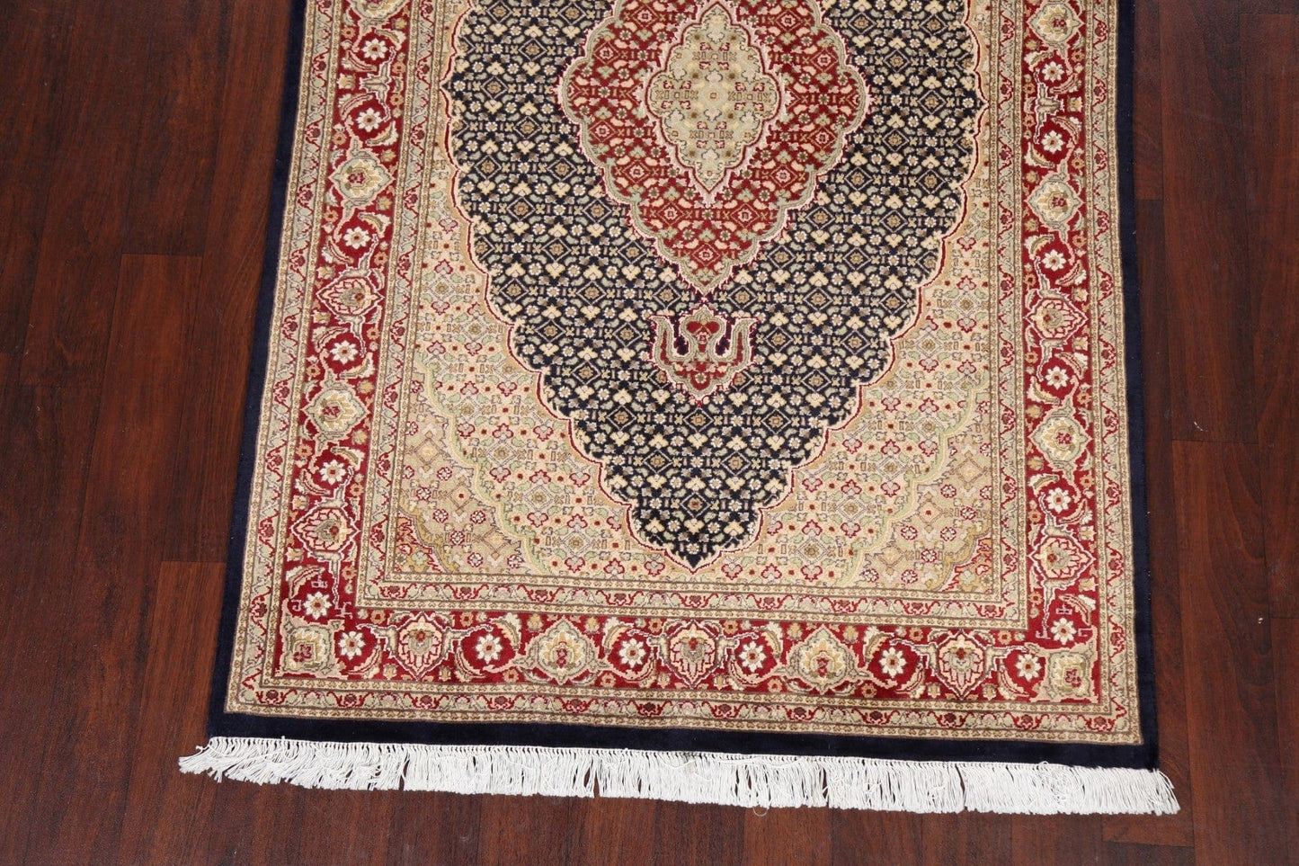 Vegetable Dye Geometric Tabriz Mahi Oriental Area Rug 4x7