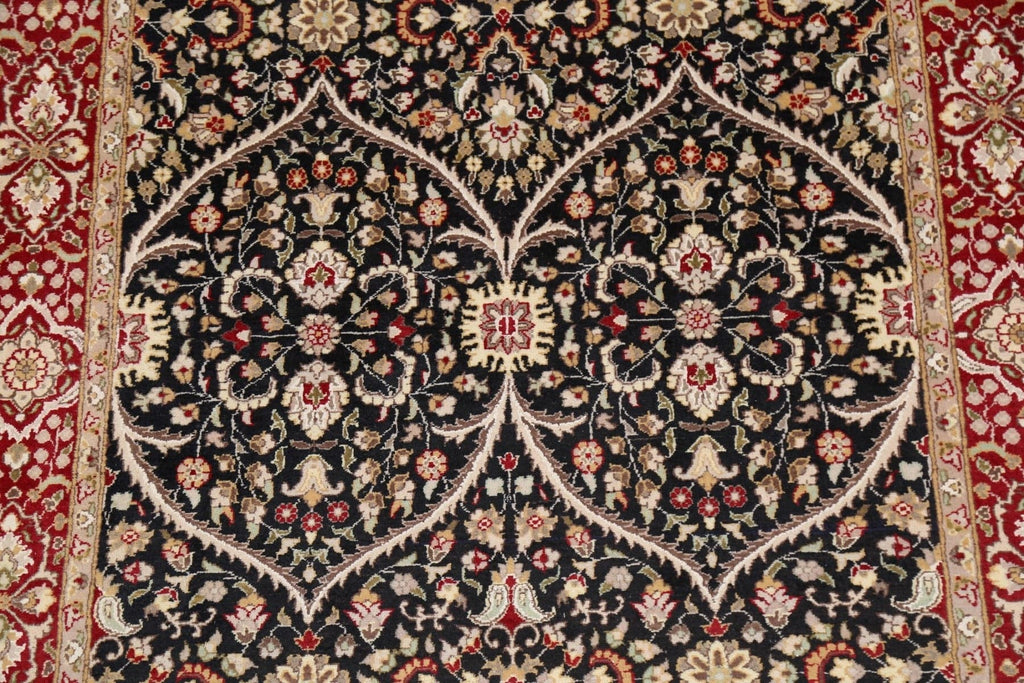 Vegetable Dye Floral Tabriz Oriental Area Rug 5x7