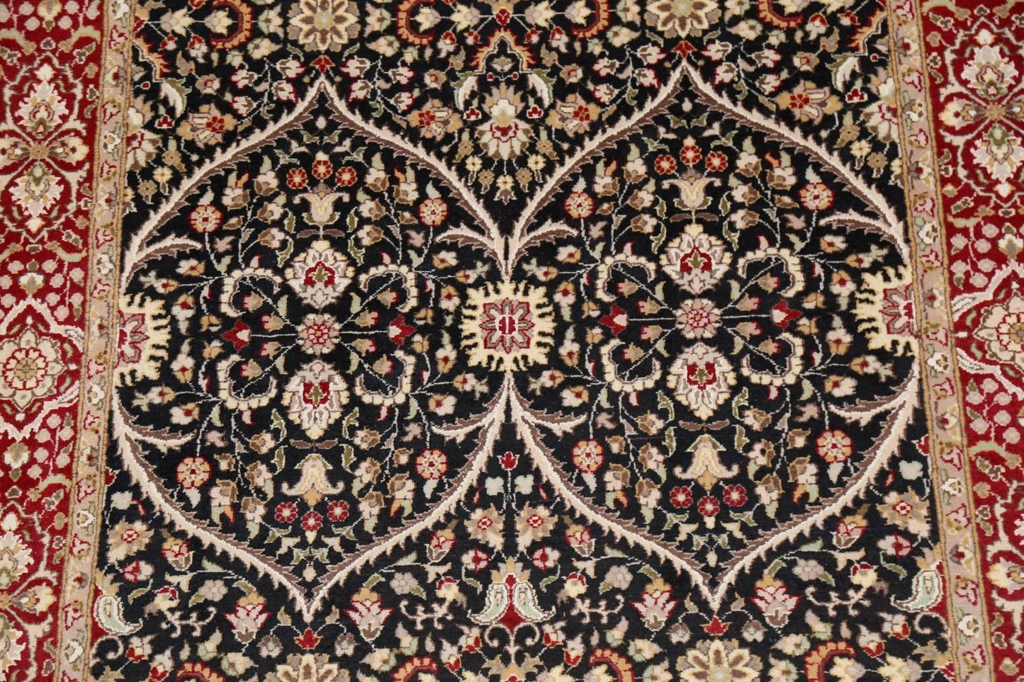 Vegetable Dye Floral Tabriz Oriental Area Rug 5x7