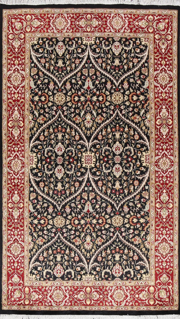 Vegetable Dye Floral Tabriz Oriental Area Rug 5x7