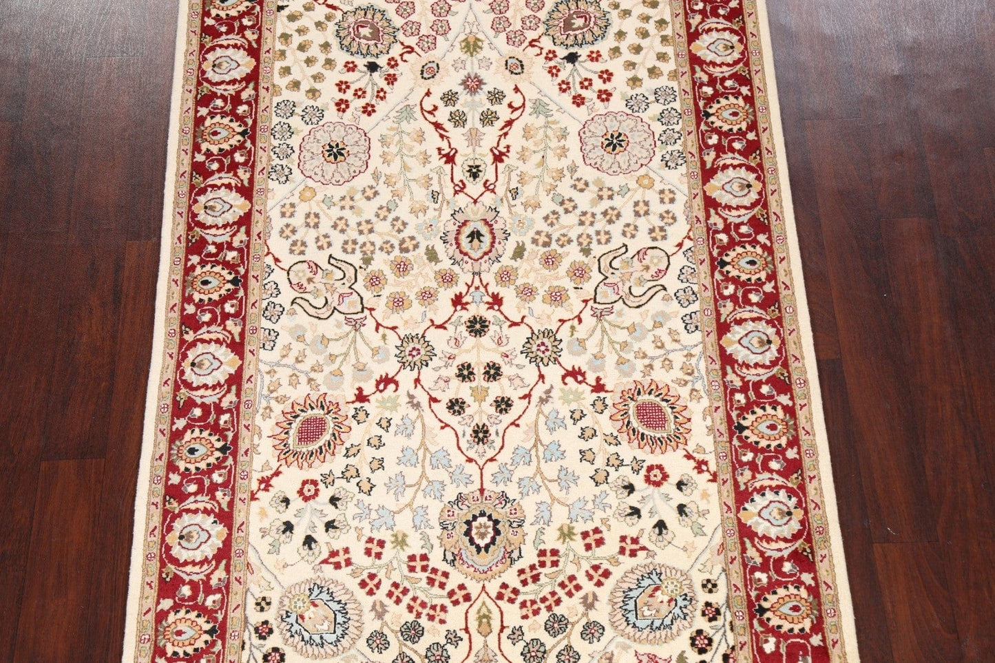 Vegetable Dye Floral Tabriz Oriental Area Rug 5x7