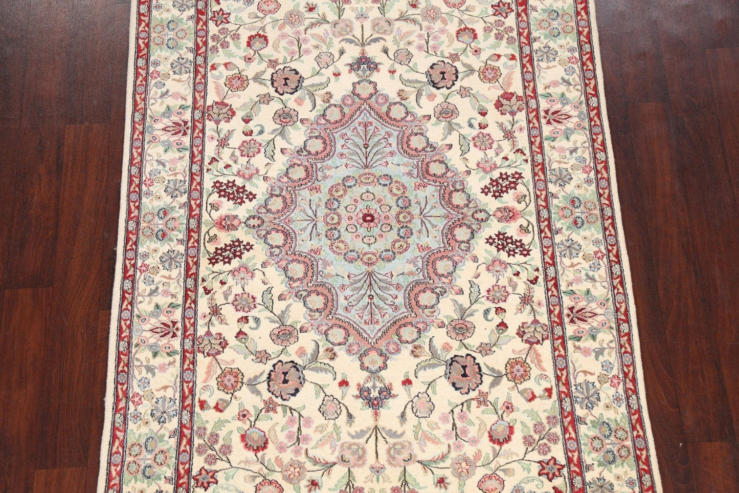 Vegetable Dye Floral Tabriz Oriental Area Rug 5x7